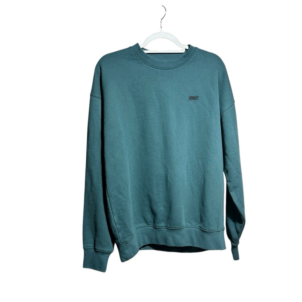 Levi's Gold Tab Sweatshirt Sweater Men's Small Hunter Green 100% Cotton Crewneck